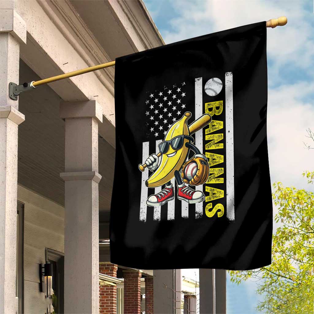 Funny Bananas Lover Baseball Vintage American Flag Garden Flag TS11 Print Your Wear