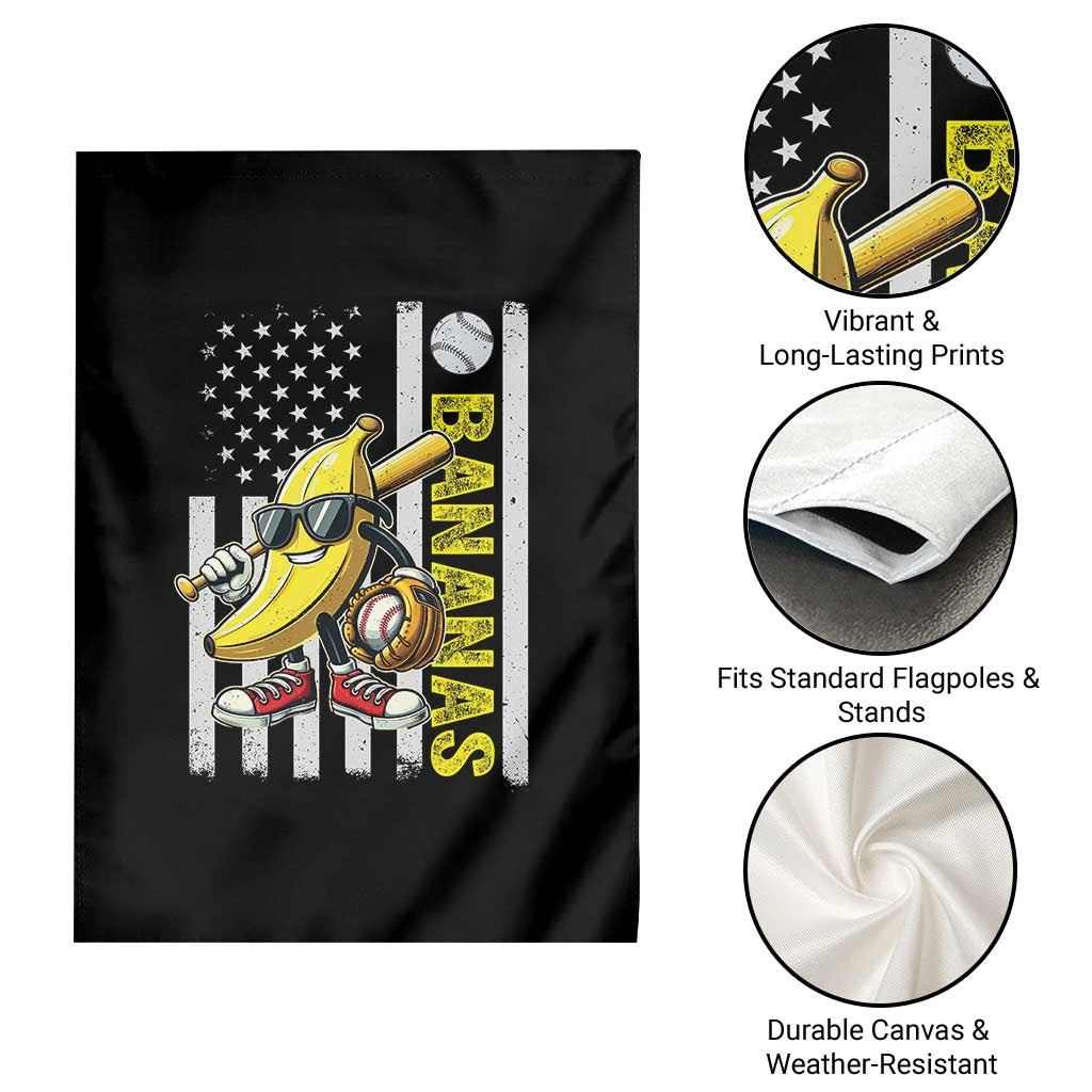 Funny Bananas Lover Baseball Vintage American Flag Garden Flag TS11 Print Your Wear