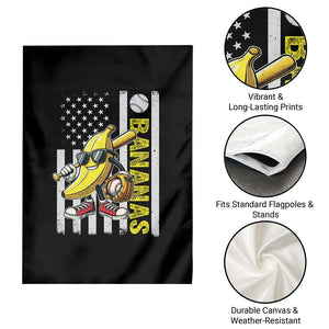 Funny Bananas Lover Baseball Vintage American Flag Garden Flag TS11 Print Your Wear