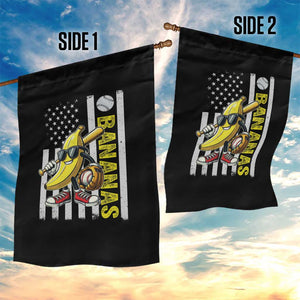 Funny Bananas Lover Baseball Vintage American Flag Garden Flag TS11 Print Your Wear