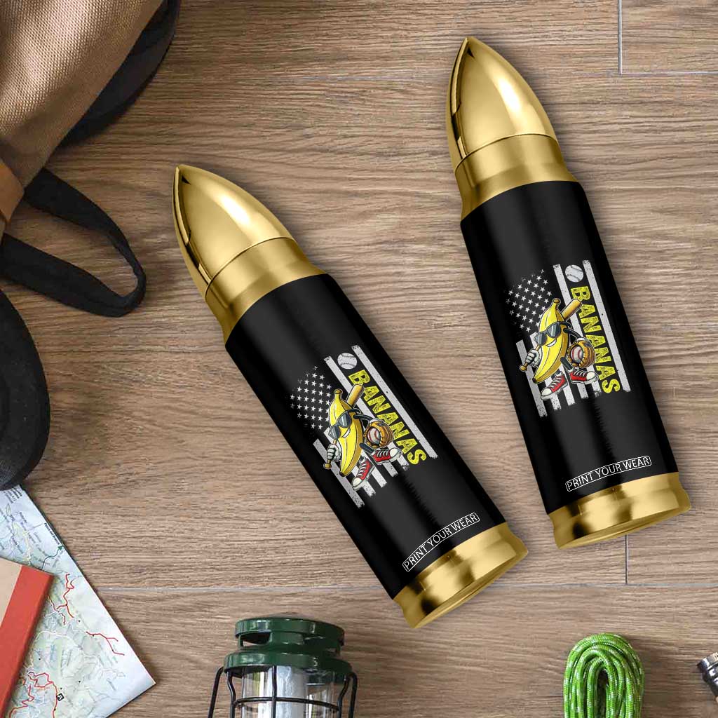 Funny Bananas Lover Baseball Vintage American Flag Bullet Tumbler TS11 Print Your Wear