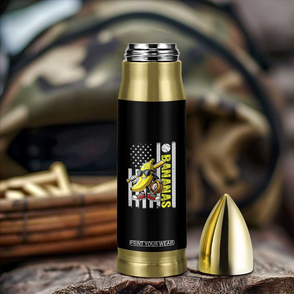 Funny Bananas Lover Baseball Vintage American Flag Bullet Tumbler TS11 Print Your Wear