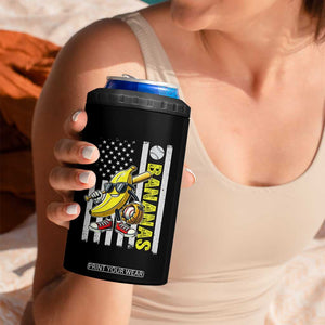 Funny Bananas Lover Baseball Vintage American Flag 4 in 1 Can Cooler Tumbler TS11 Print Your Wear