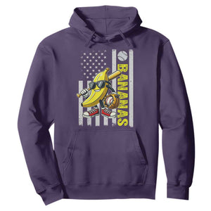 Funny Bananas Lover Baseball Vintage American Flag Hoodie TS11 Purple Print Your Wear