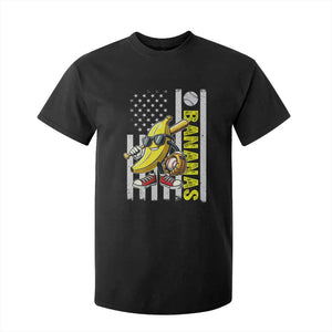 Funny Bananas Lover Baseball Vintage American Flag T Shirt For Kid TS11 Black Print Your Wear