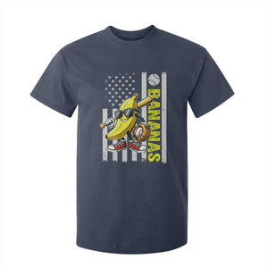 Funny Bananas Lover Baseball Vintage American Flag T Shirt For Kid TS11 Navy Print Your Wear