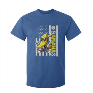 Funny Bananas Lover Baseball Vintage American Flag T Shirt For Kid TS11 Royal Blue Print Your Wear