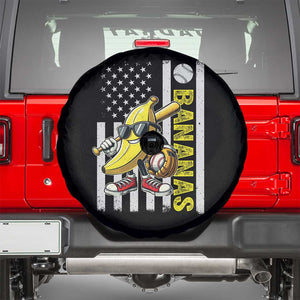 Funny Bananas Lover Baseball Vintage American Flag Spare Tire Cover TS11 Black Print Your Wear
