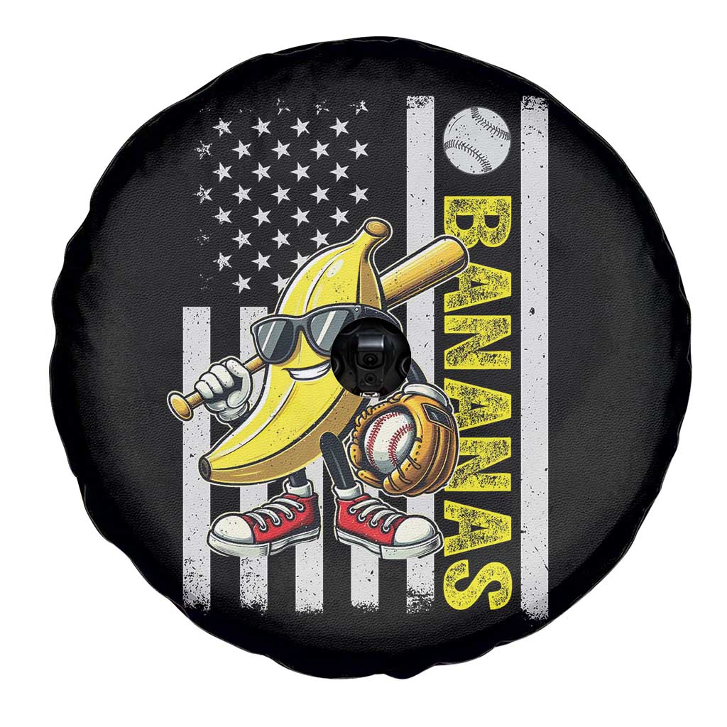 Funny Bananas Lover Baseball Vintage American Flag Spare Tire Cover TS11 Print Your Wear
