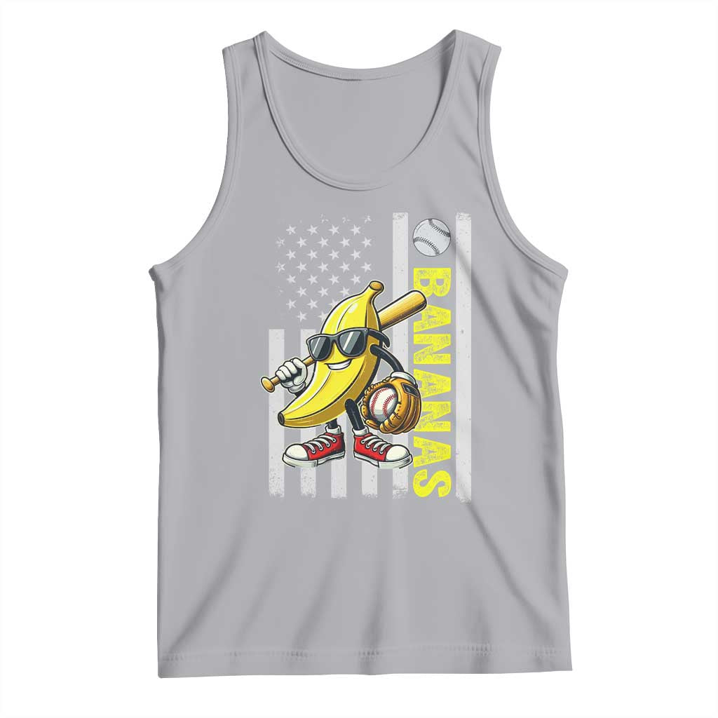 Funny Bananas Lover Baseball Vintage American Flag Tank Top TS11 Athletic Heather Print Your Wear