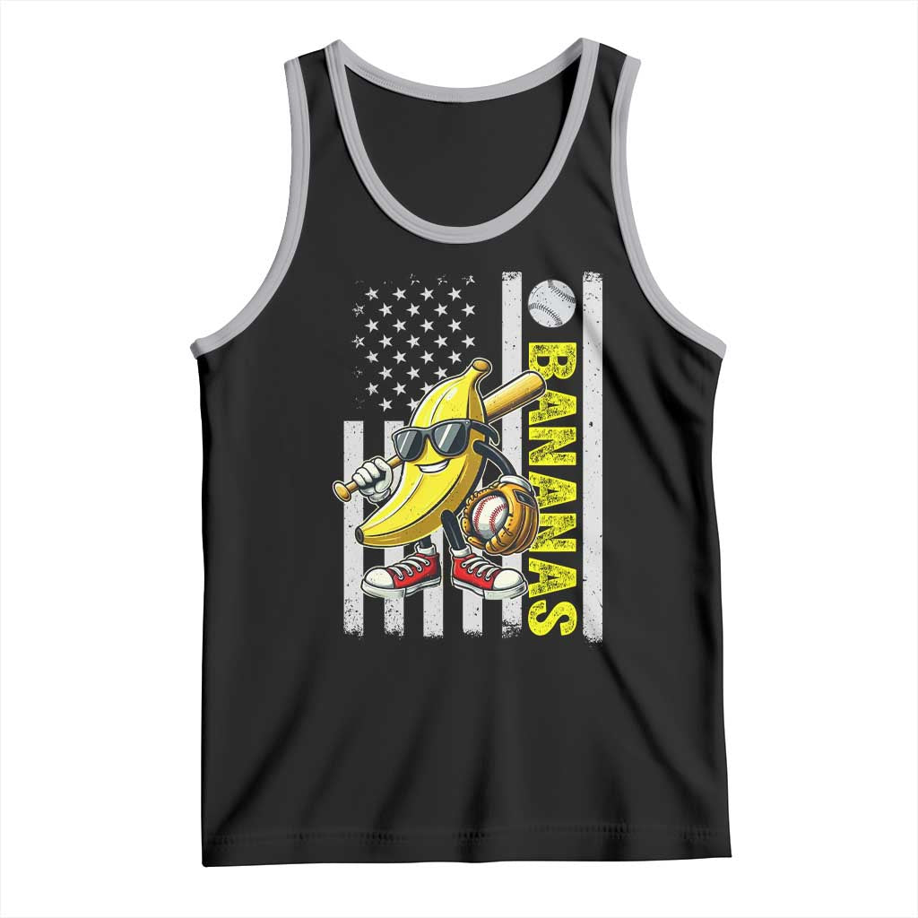 Funny Bananas Lover Baseball Vintage American Flag Tank Top TS11 Black Athletic Heather Print Your Wear