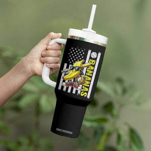 Funny Bananas Lover Baseball Vintage American Flag Tumbler With Handle TS11 Print Your Wear