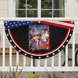 Funny Trump 4th of July Patriotic Fan Flag Make America Boom Again American Flag