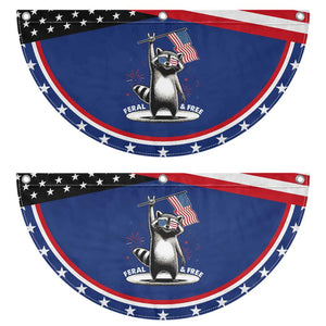 Funny Feral And Free Patriotic Fan Flag 4th of July Raccoon With American Flag Fireworks TS11 2pcs pack Classic Navy Print Your Wear