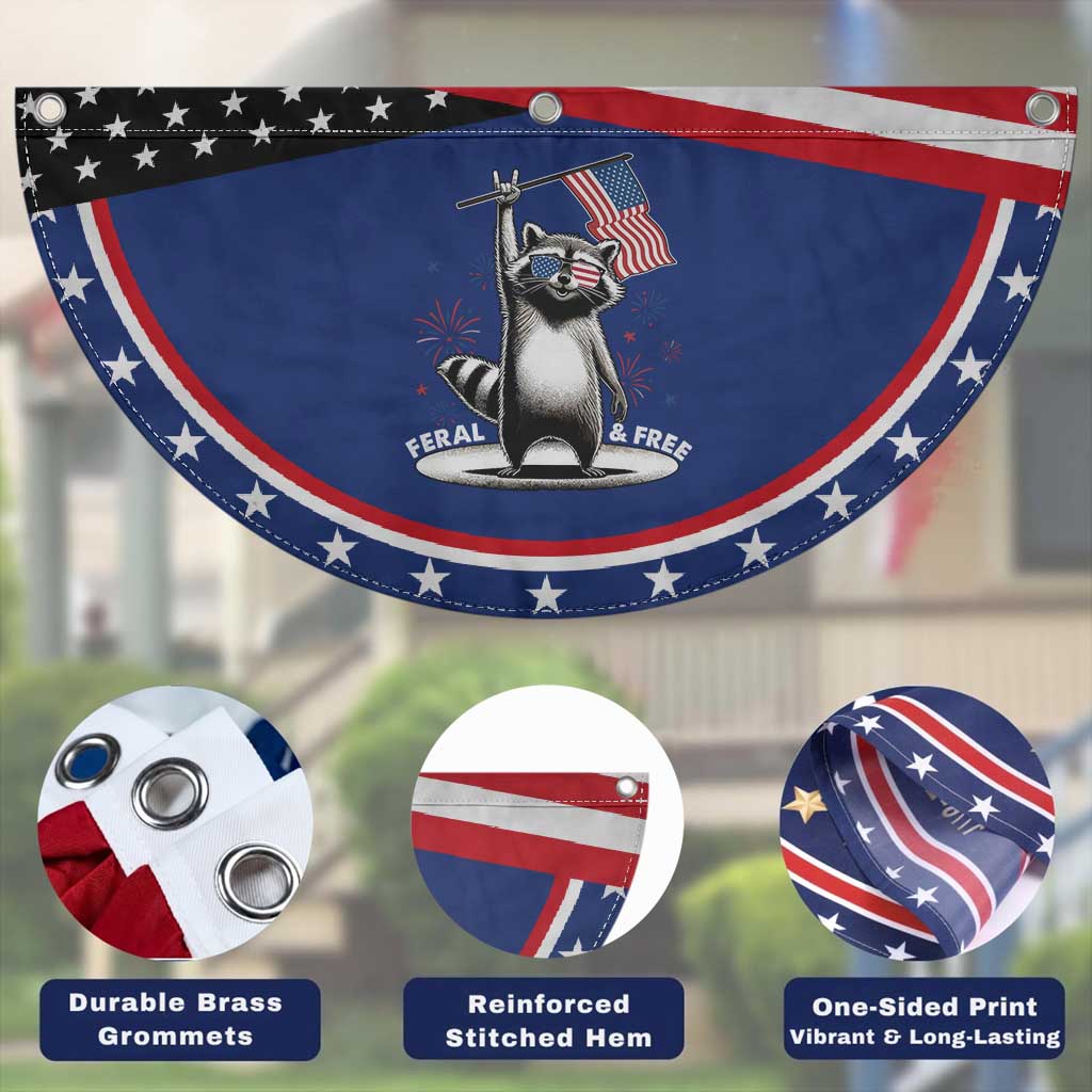 Funny Feral And Free Patriotic Fan Flag 4th of July Raccoon With American Flag Fireworks TS11 Print Your Wear