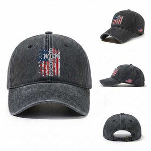 One Nation Under God Washed Cotton Baseball Cap 4th Of July Patriotic Christian Vintage Cross American Flag TS11 Washed Cap Universal Fit Dark Gray Print Your Wear