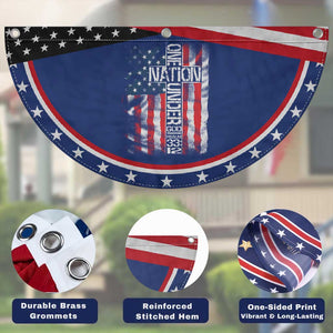 One Nation Under God Patriotic Fan Flag 4th Of July Christian Vintage Cross American Flag