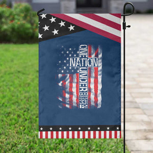 One Nation Under God Garden Flag 4th Of July Patriotic Christian Vintage Cross American Flag TS11 Classic Blue Black Print Your Wear