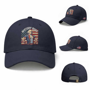 Funny George Washington Weightlifting History Buff Baseball Cap 4th of July Patriotic