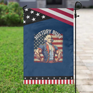 Funny George Washington Weightlifting History Buff Patriotic Garden Flag 4th of July Patriotic TS11 Classic Blue Black Print Your Wear