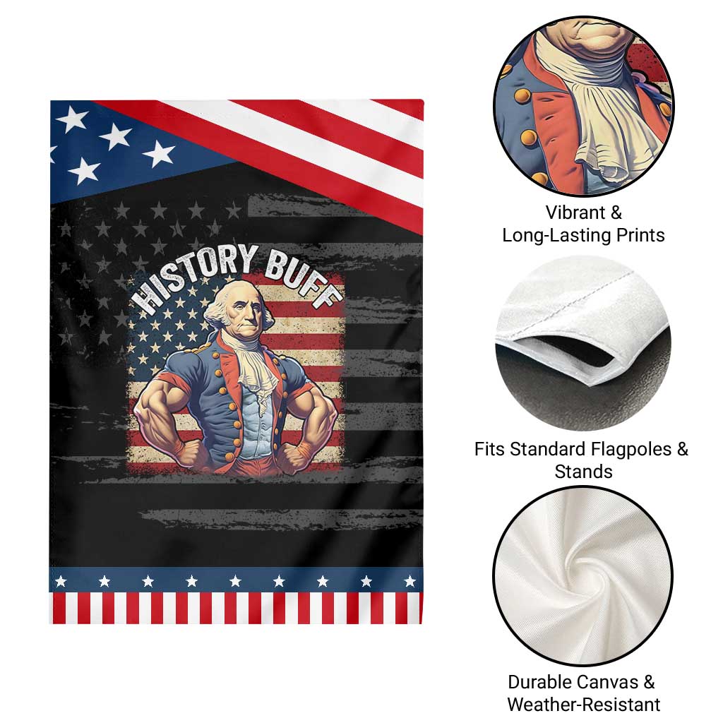 Funny George Washington Weightlifting History Buff Patriotic Garden Flag 4th of July Patriotic TS11 Print Your Wear