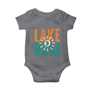 Funny Lake Bum Summer Vacation Baby Onesie Lake Life Sun Light TS11 Charcoal Print Your Wear
