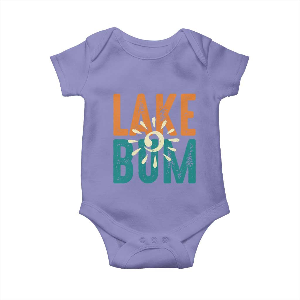 Funny Lake Bum Summer Vacation Baby Onesie Lake Life Sun Light TS11 Violet Print Your Wear