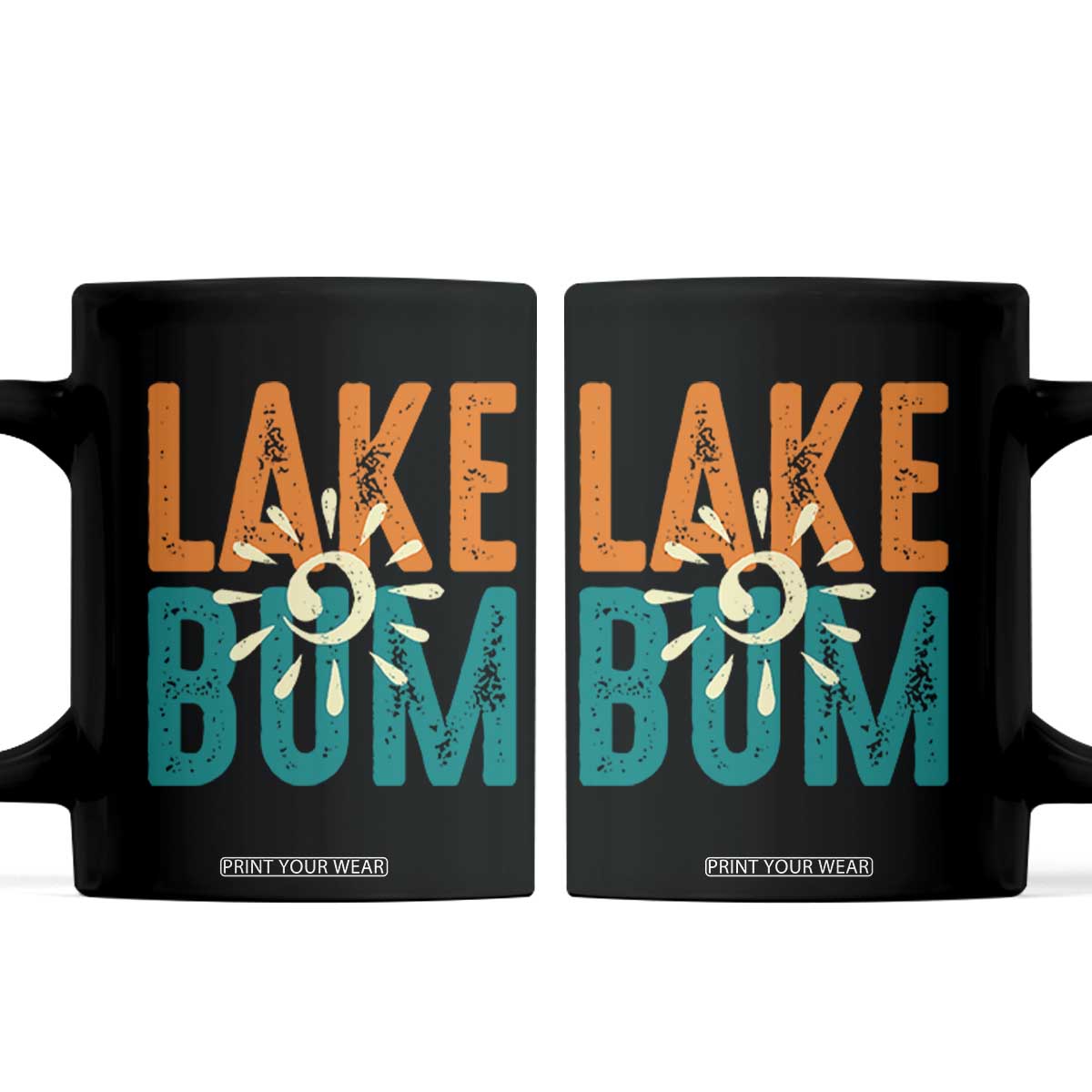 Funny Lake Bum Summer Vacation Coffee Mug Lake Life Sun Light TS11 Black Print Your Wear