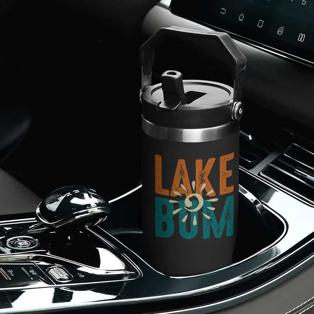 Funny Lake Bum Summer Vacation Flip Straw Tumbler Lake Life Sun Light TS11 Print Your Wear