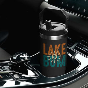 Funny Lake Bum Summer Vacation Flip Straw Tumbler Lake Life Sun Light TS11 Print Your Wear