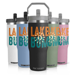 Funny Lake Bum Summer Vacation Flip Straw Tumbler Lake Life Sun Light TS11 Print Your Wear