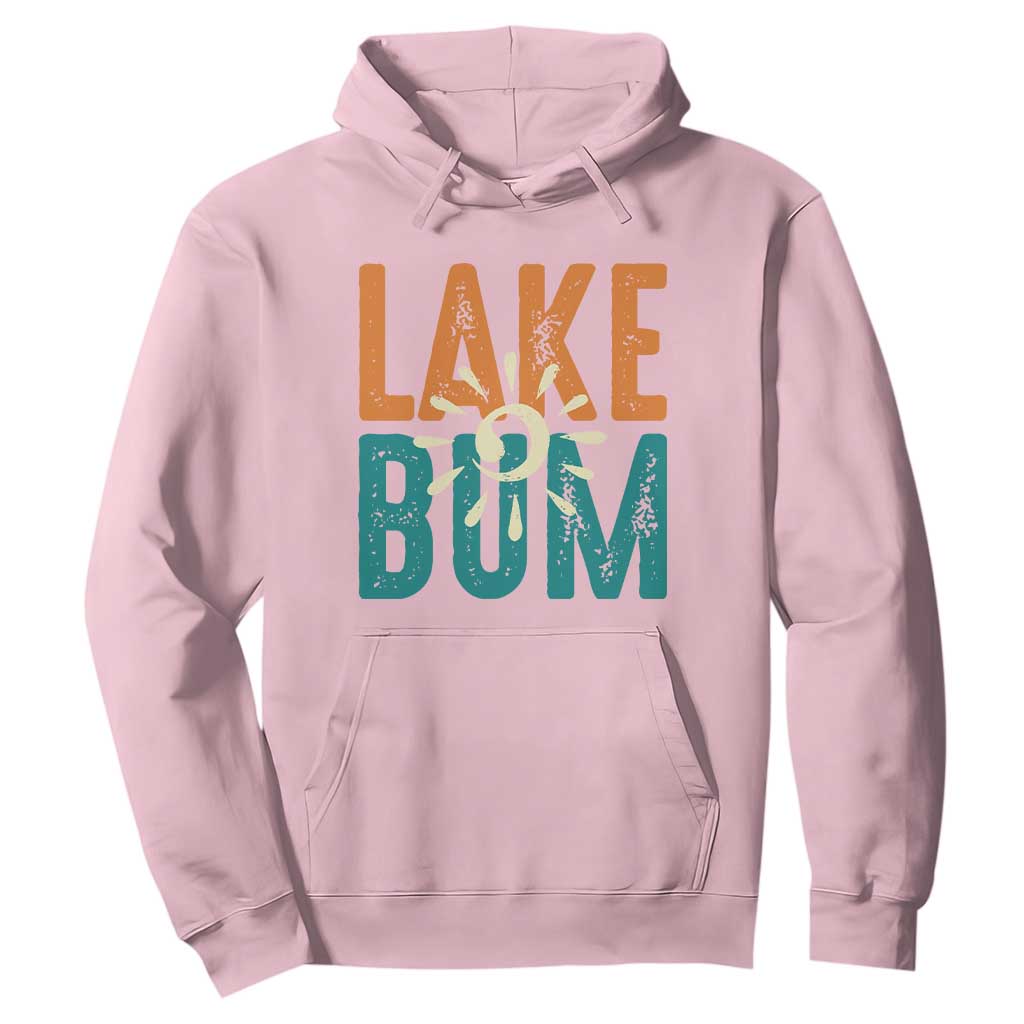 Funny Lake Bum Summer Vacation Hoodie Lake Life Sun Light TS11 Light Pink Print Your Wear