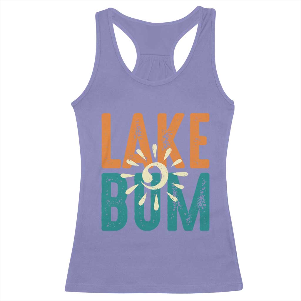 Funny Lake Bum Summer Vacation Racerback Tank Top Lake Life Sun Light TS11 Violet Print Your Wear