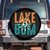 Funny Lake Bum Summer Vacation Spare Tire Cover Lake Life Sun Light TS11 No hole Black Print Your Wear
