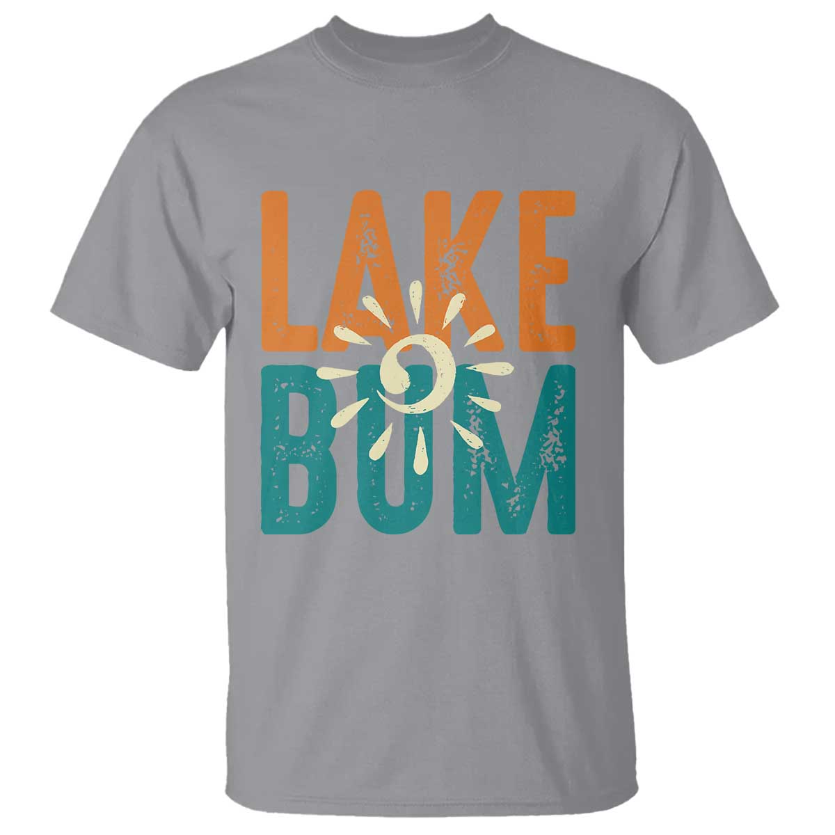 Funny Lake Bum Summer Vacation T Shirt Lake Life Sun Light TS11 Sport Gray Print Your Wear