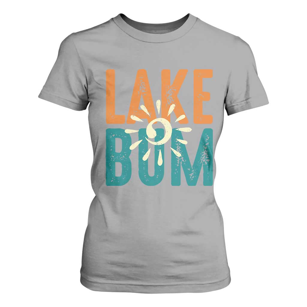 Funny Lake Bum Summer Vacation T Shirt For Women Lake Life Sun Light TS11 Sport Gray Print Your Wear