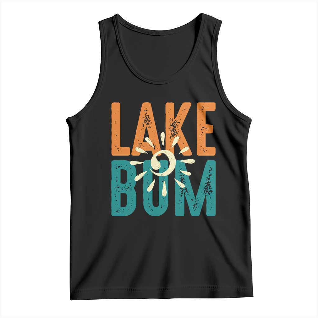Funny Lake Bum Summer Vacation Tank Top Lake Life Sun Light TS11 Black Print Your Wear