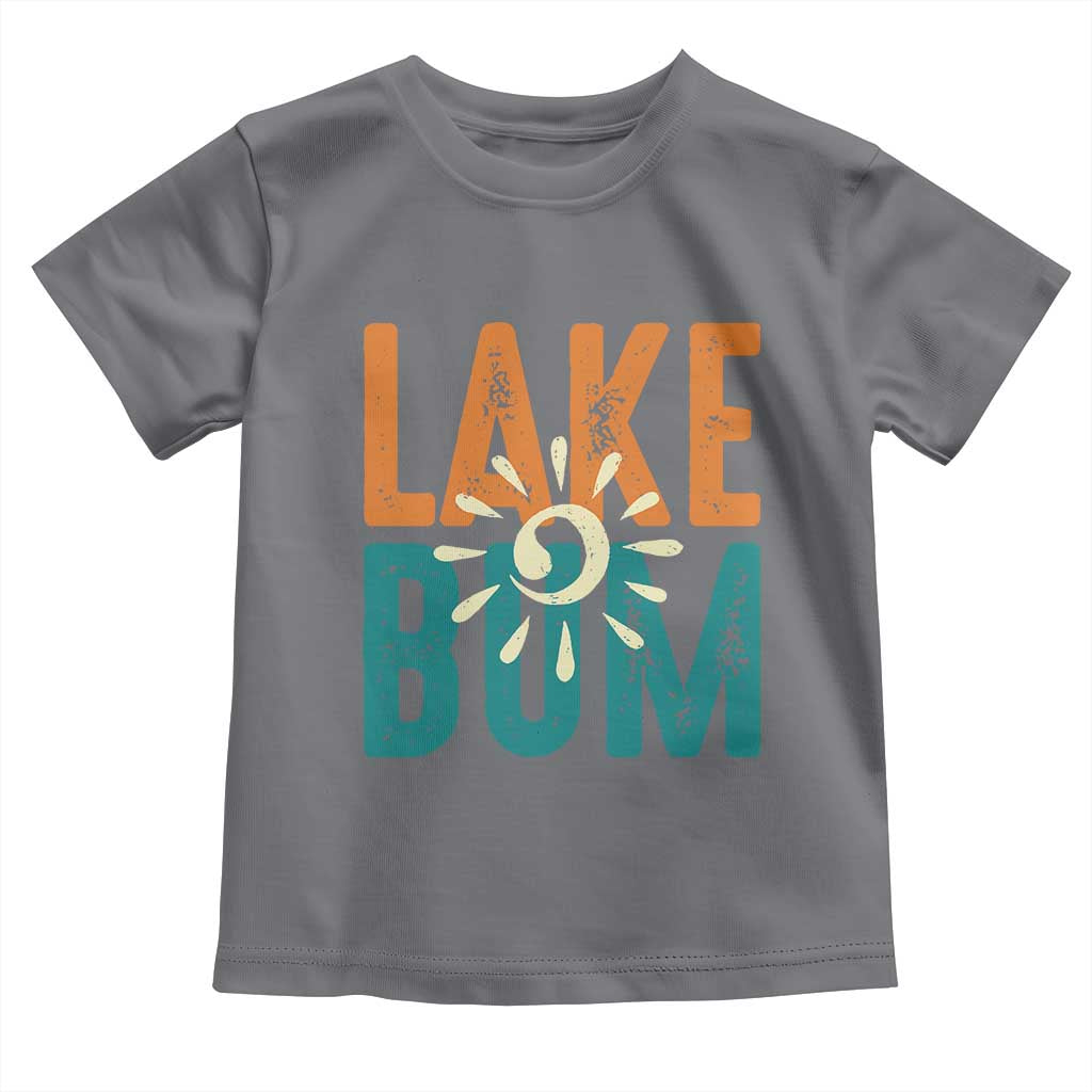 Funny Lake Bum Summer Vacation Toddler T Shirt Lake Life Sun Light TS11 Charcoal Print Your Wear