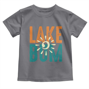 Funny Lake Bum Summer Vacation Toddler T Shirt Lake Life Sun Light TS11 Charcoal Print Your Wear