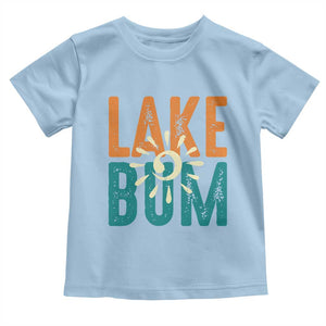 Funny Lake Bum Summer Vacation Toddler T Shirt Lake Life Sun Light TS11 Light Blue Print Your Wear