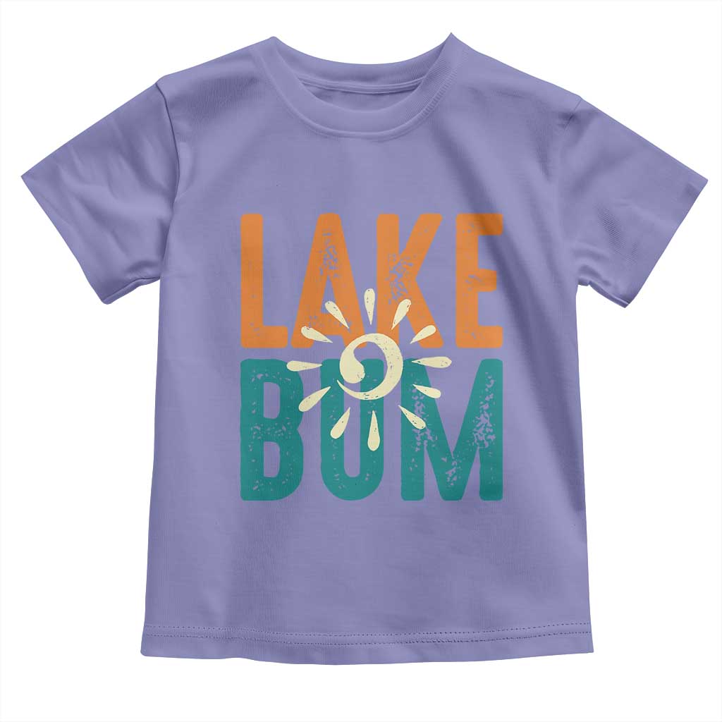 Funny Lake Bum Summer Vacation Toddler T Shirt Lake Life Sun Light TS11 Violet Print Your Wear