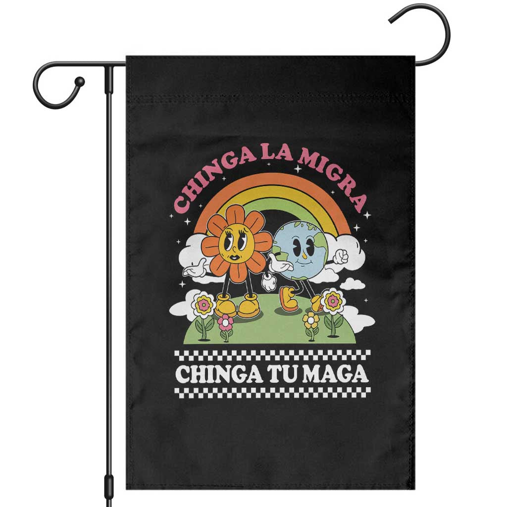 Chinga La Migra Chinga Tu Maga Garden Flag Immigration Rights TS11 Black Print Your Wear