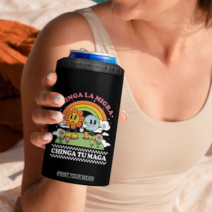 Chinga La Migra Chinga Tu Maga 4 in 1 Can Cooler Tumbler Immigration Rights TS11 Print Your Wear
