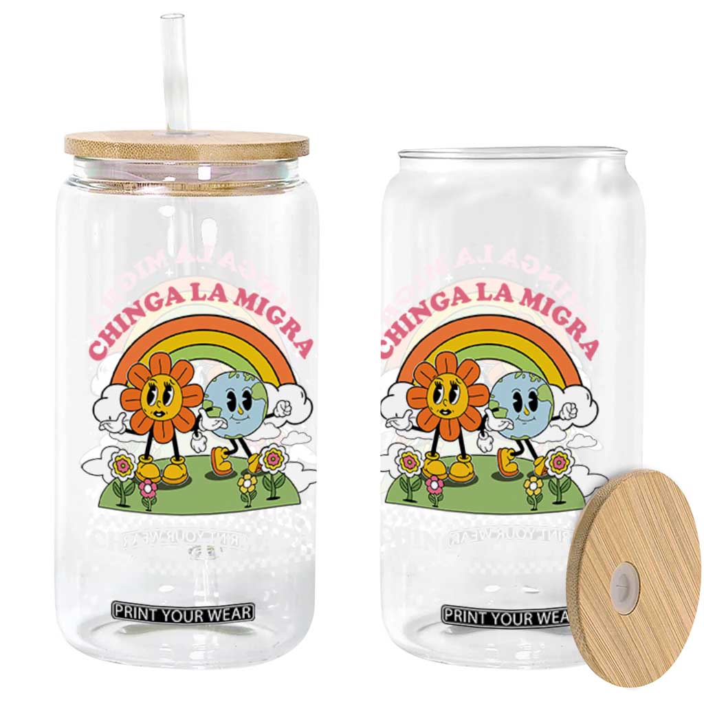 Chinga La Migra Chinga Tu Maga Glass Can Immigration Rights TS11 Print Your Wear
