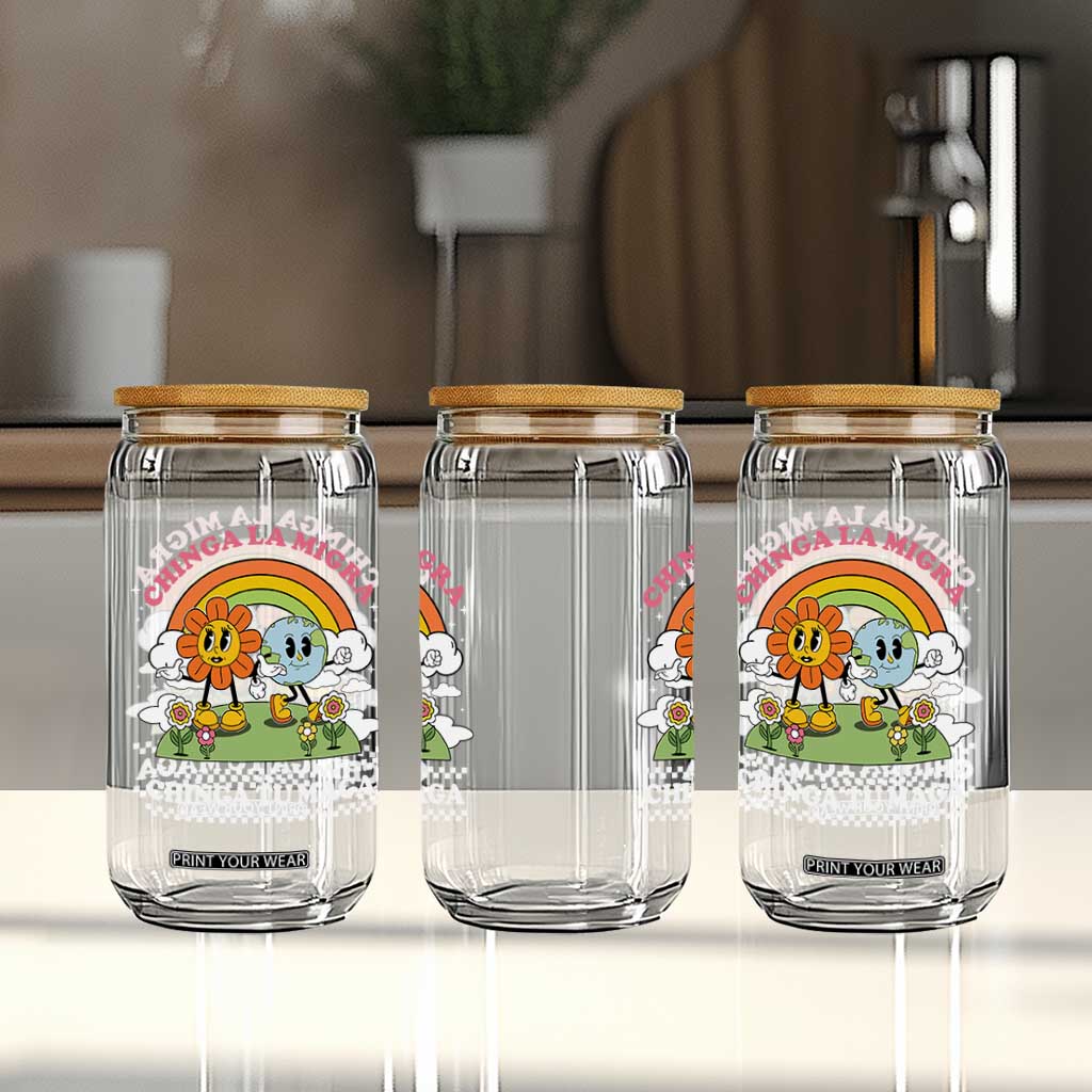 Chinga La Migra Chinga Tu Maga Glass Can Immigration Rights TS11 Print Your Wear