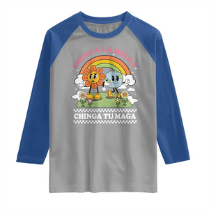 Chinga La Migra Chinga Tu Maga Raglan Shirt Immigration Rights TS11 Sport Gray Royal Print Your Wear