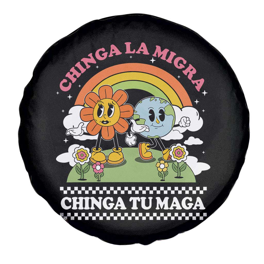 Chinga La Migra Chinga Tu Maga Spare Tire Cover Immigration Rights TS11 Print Your Wear