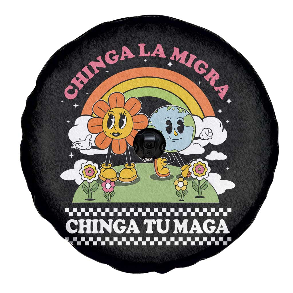 Chinga La Migra Chinga Tu Maga Spare Tire Cover Immigration Rights TS11 Print Your Wear