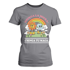 Chinga La Migra Chinga Tu Maga T Shirt For Women Immigration Rights TS11 Charcoal Print Your Wear