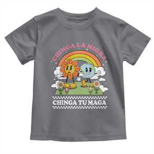 Chinga La Migra Chinga Tu Maga Toddler T Shirt Immigration Rights TS11 Charcoal Print Your Wear